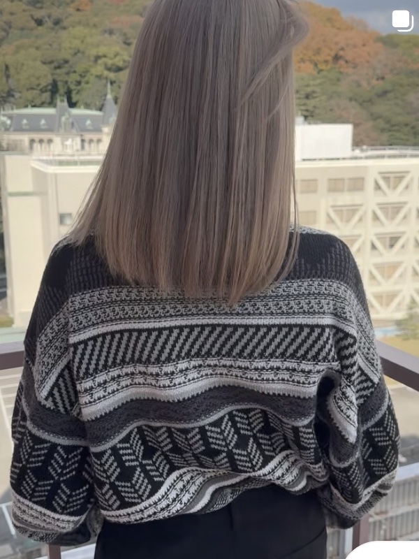 ミルクティーベージュ ストレート